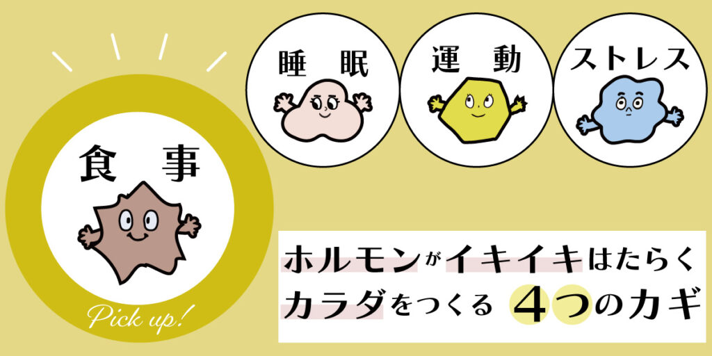 ホルモンがイキイキはたらくカラダをつくる４つのカギ　食事編